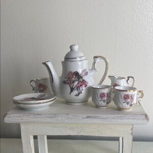 Miniature Reutter Porcelain Flower Fairies Tea Set